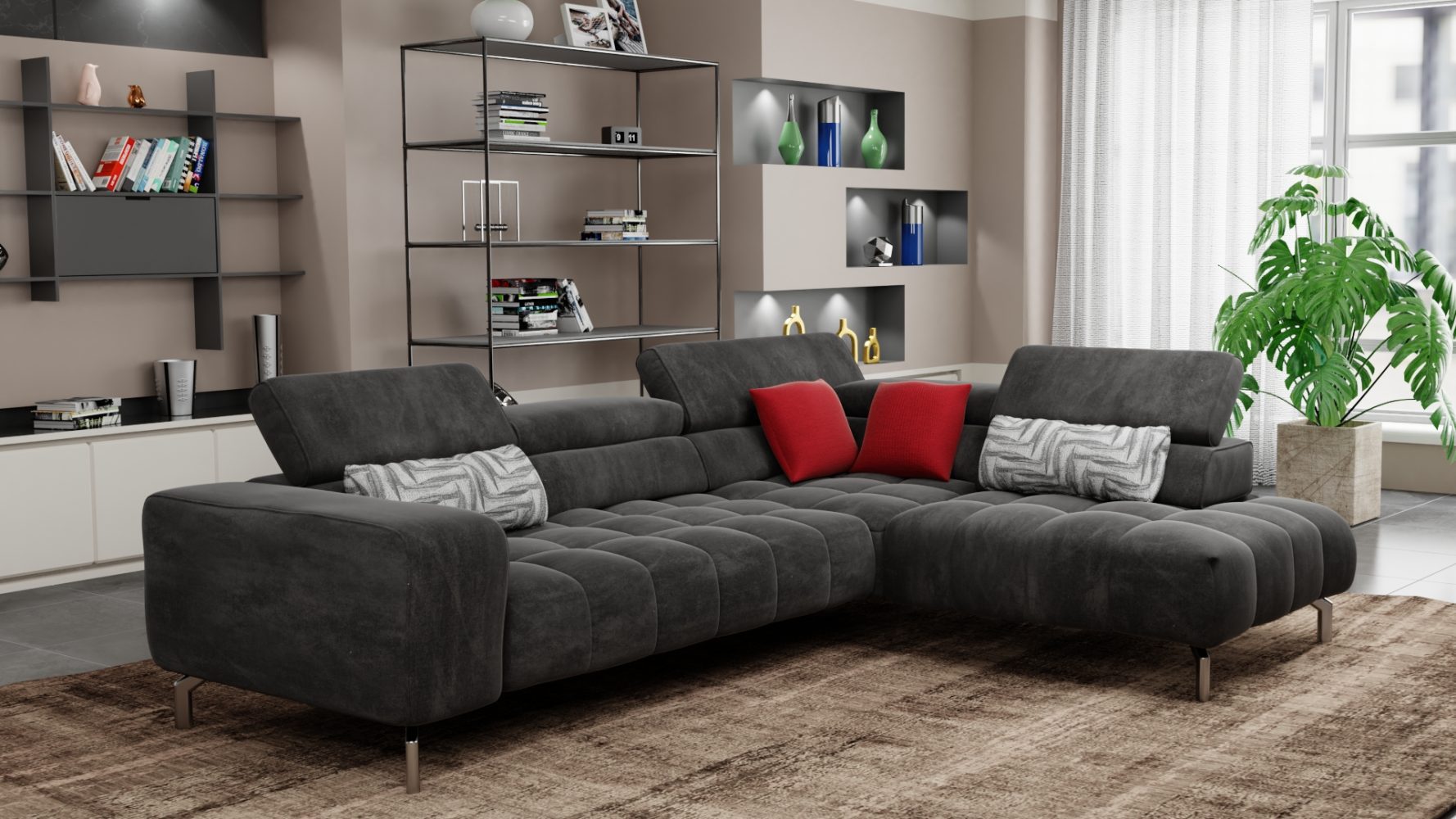 угловой диван в стиле модерн
