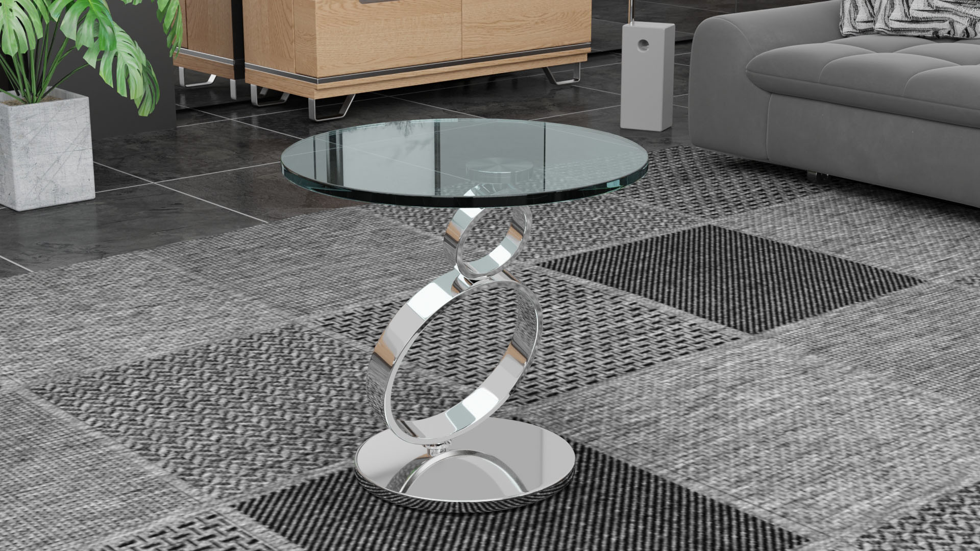 שולחן קפה מזכוכית